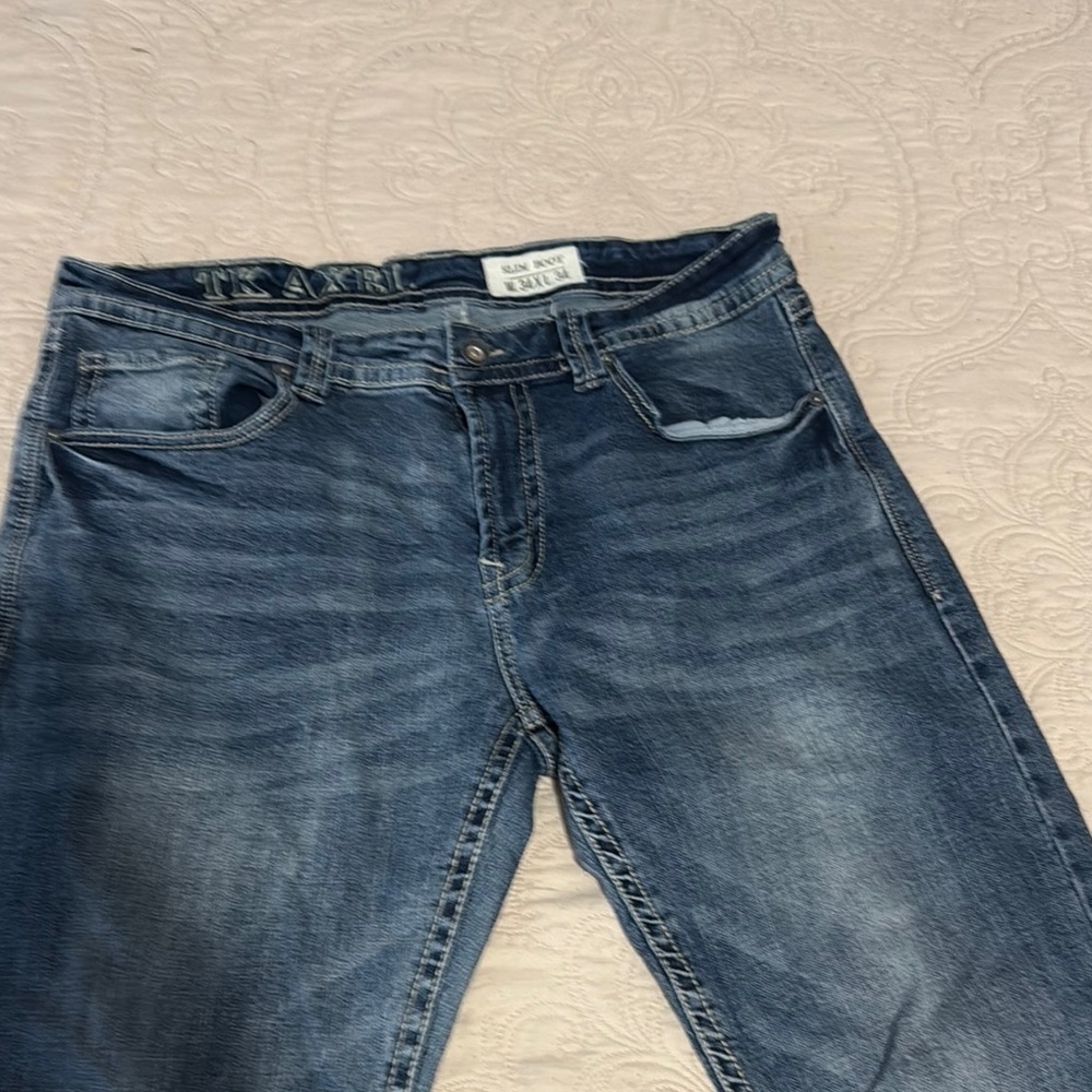 Slim Straight Blue Jeans